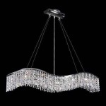 Contemporary Crystal Chandelier in polished chrome finish